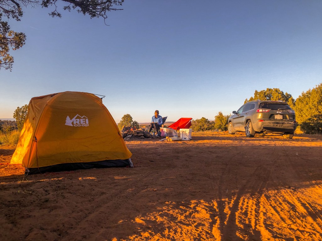 an awesome campsite off Hole in the Rock Road in Escalante