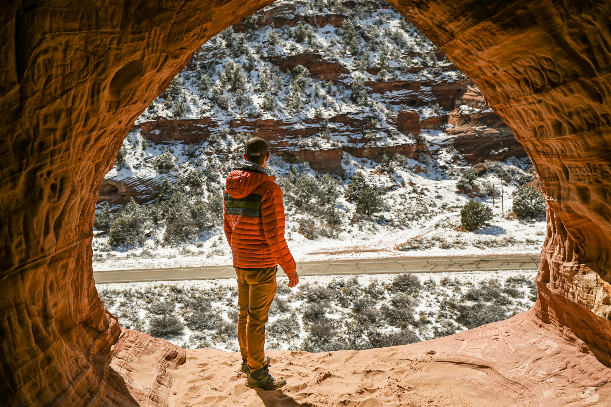window of the Moqui Caverns/Kanab Sand Caves