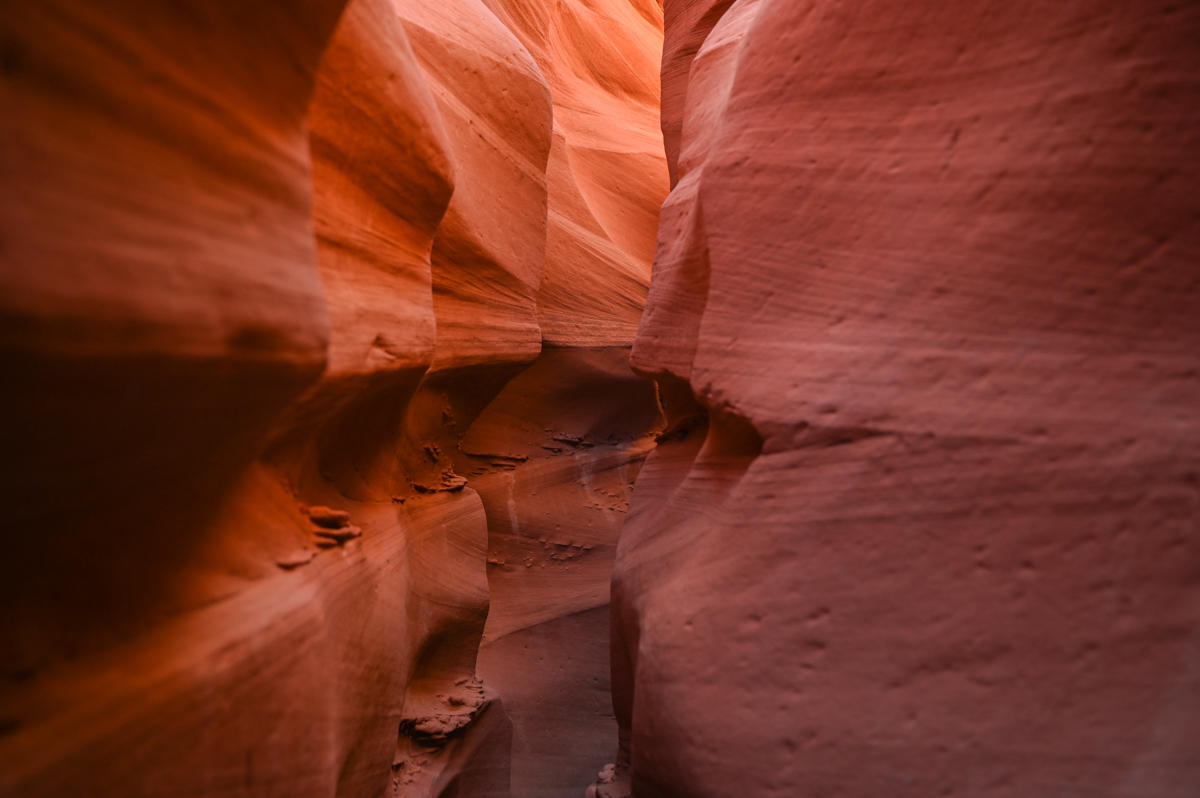 Orange striped walls of Peekaboo Slot Canyon in Grand Staircase Escalante National Monument