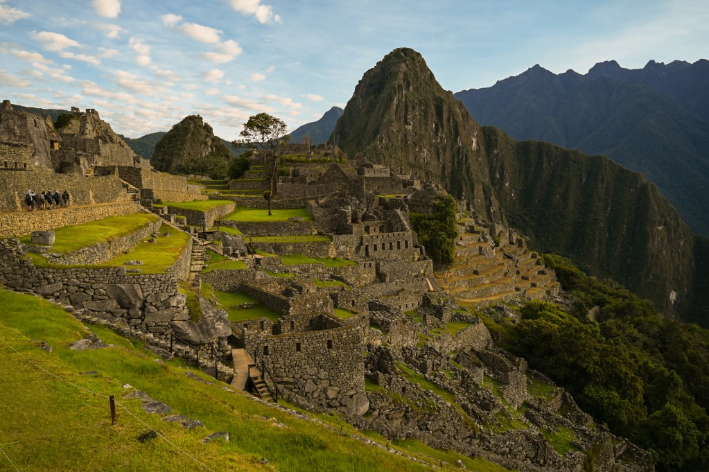 Huayna Picchu mountain towering over Machu Picchu