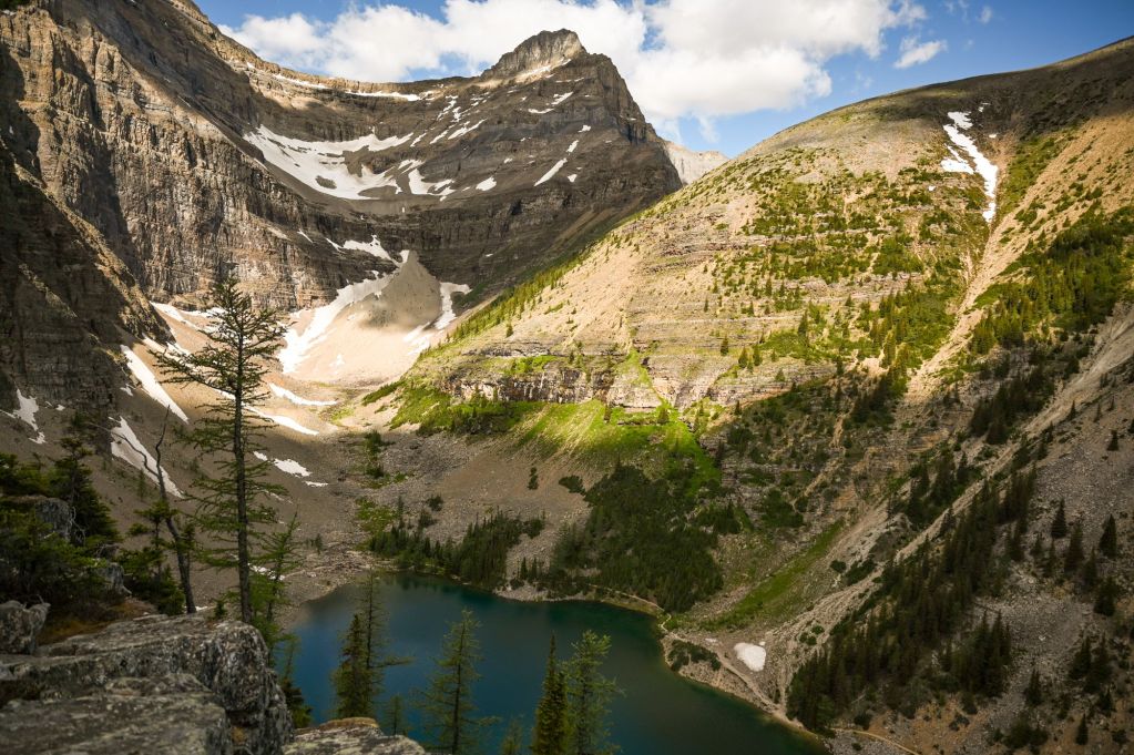 view of Lake Agnes from Big Beehive